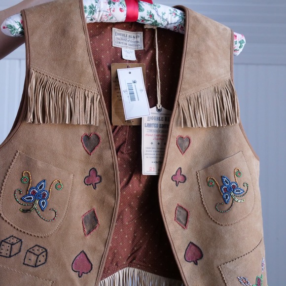 NWT RRL & Co Limited edition 21 of 50 hand embroidered beaded suede vest - Picture 9 of 16